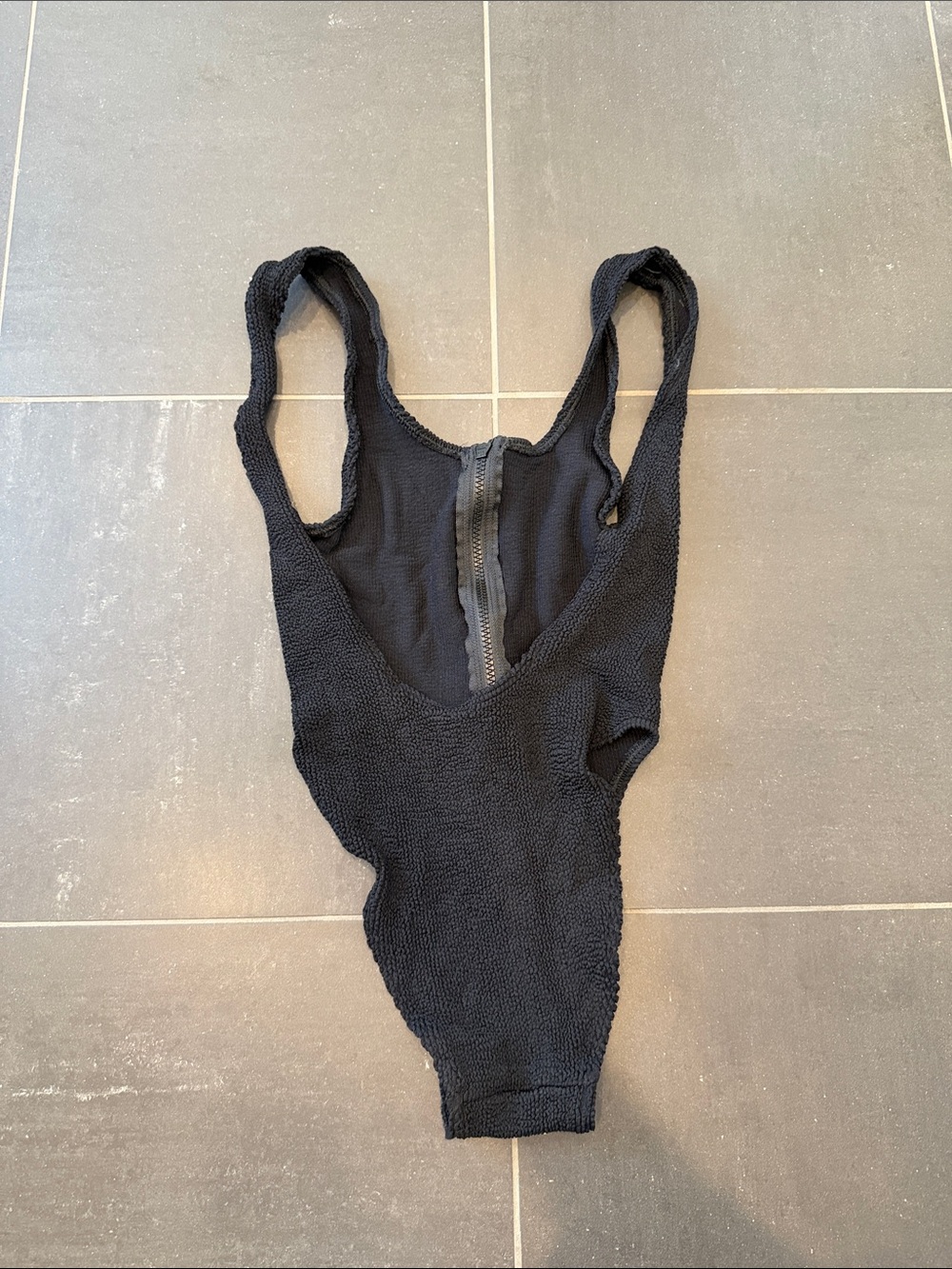 Bond-eye Zip-Front low back One-Piece Swimsuit - Picture 2 of 2